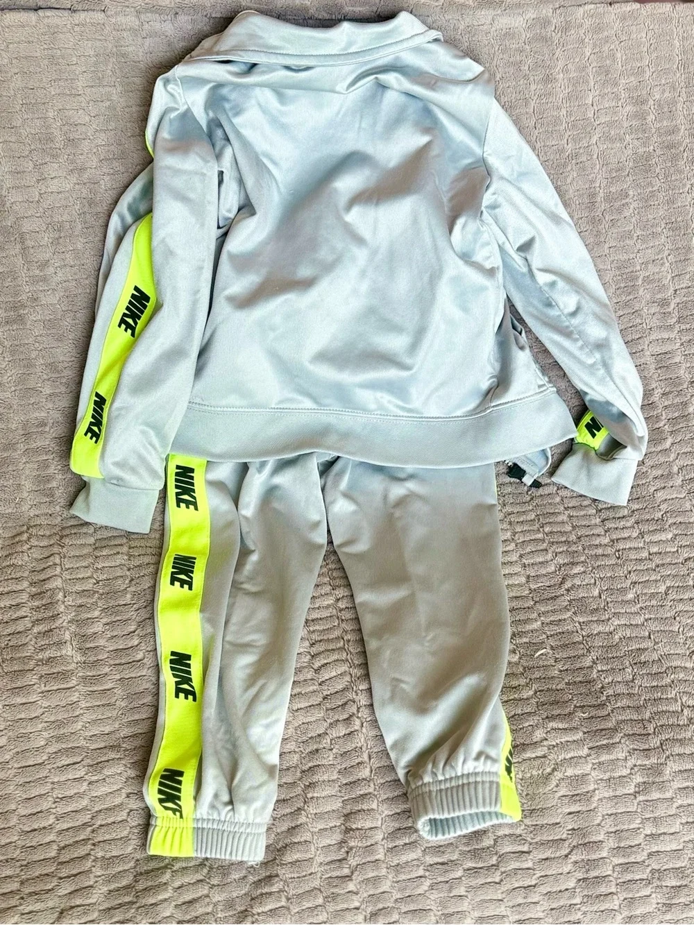 Nike Light Gray Kids Zip Jacket and pants